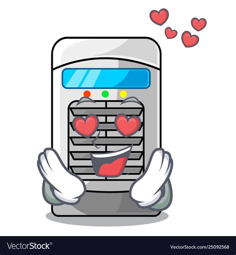 In Love Air Cooler Isolated With Cartoon Vector Image