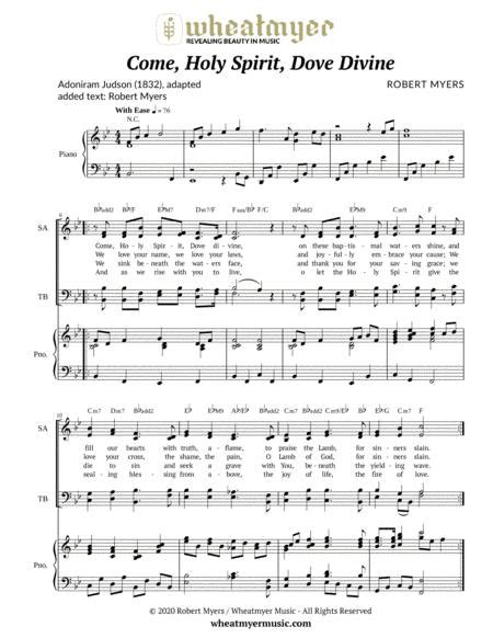 Come Holy Spirit Heavenly Dove Free Music Sheet