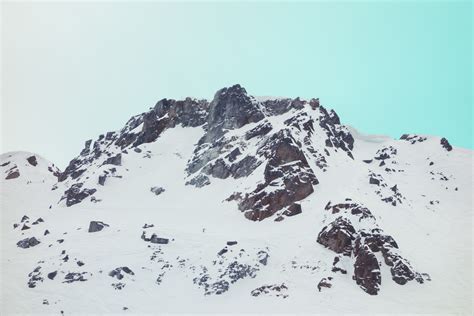 Mountain Peak Summit And Grey 4k Hd Wallpaper