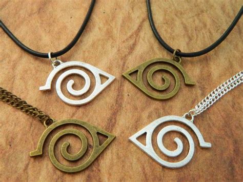 Naruto Necklace Hidden Leaf Village Symbol Anime Necklace Manga