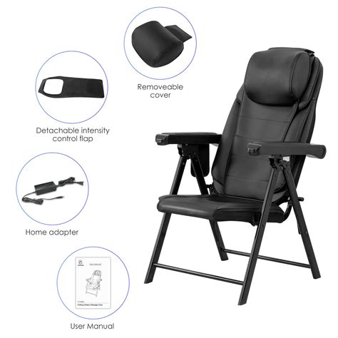 Comfier Shiatsu Portable Folding Massage Chair Adjustable Height 92