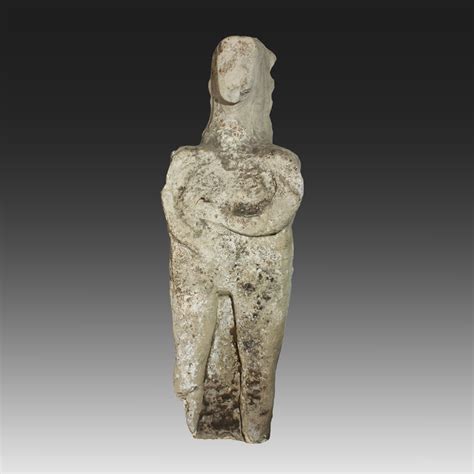 Rare Celtic Early Iron Age Pagan Limestone Sculpture Of A Female