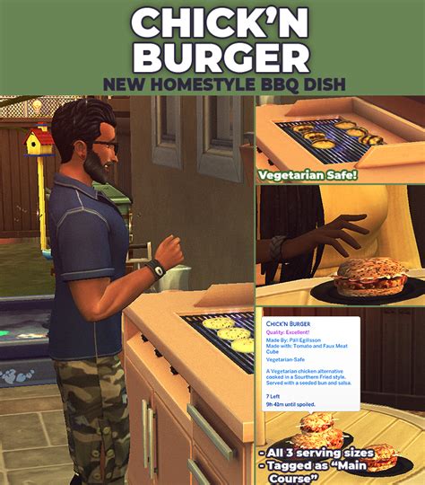 Mod The Sims Chickn Burger New Custom Recipe