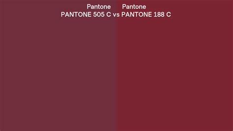 Pantone 505 C Vs Pantone 188 C Side By Side Comparison
