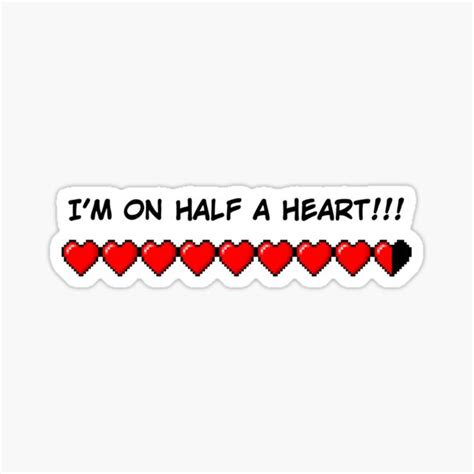 Minecraft Dreamwastaken Im On Half A Heart Quote Sticker For Sale