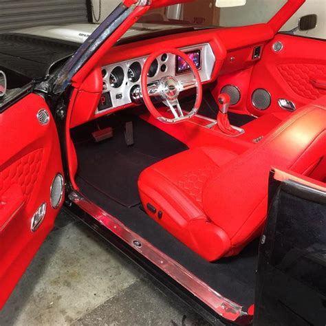 Chevelle Convertible Red And Black And Grey Fesler Custom Interior By