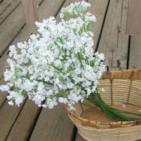 10pcs beautiful artificial gypsophila fake flowers home wedding plastic flowers white gypsophila
