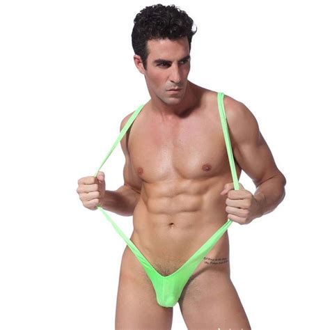 Mens Borat Mankini Beach Swimming Thongs Bodysuit Lingerie Sling Bikini Hot Sex Picture