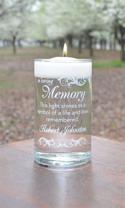 Memorial Candle Here Comes The Bride White Personalized Candle