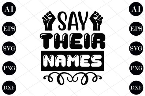 Say Their Names Graphic By Svg · Creative Fabrica