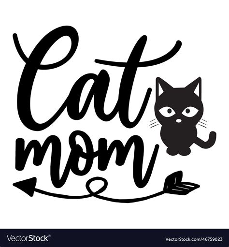 Cat Mom Svg Svg Design Royalty Free Vector Image