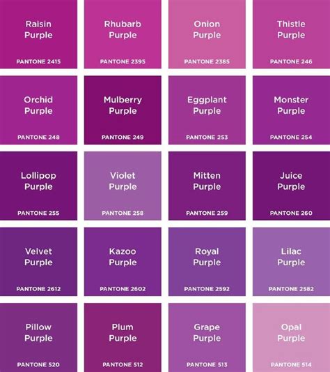 1000 Purple Color Palettes Color Meanings Color Mixing Chart
