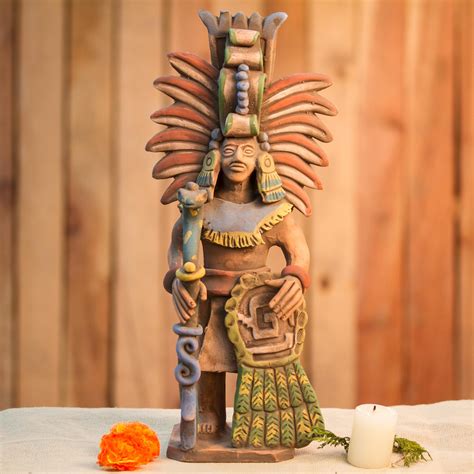 Unicef Market Signed Artisan Crafted Aztec Ceramic Sculpture From