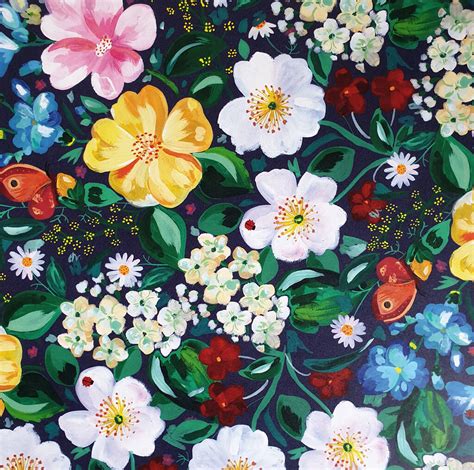 Floral Wrapping Paper By Katie Whitton Design