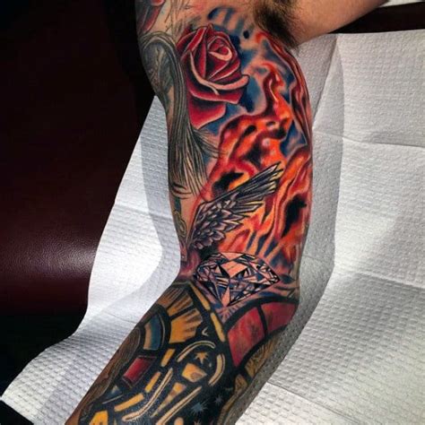 top 60 best flame tattoos for men inferno of designs