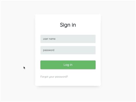 Login Form Animation In Csshtml On Behance