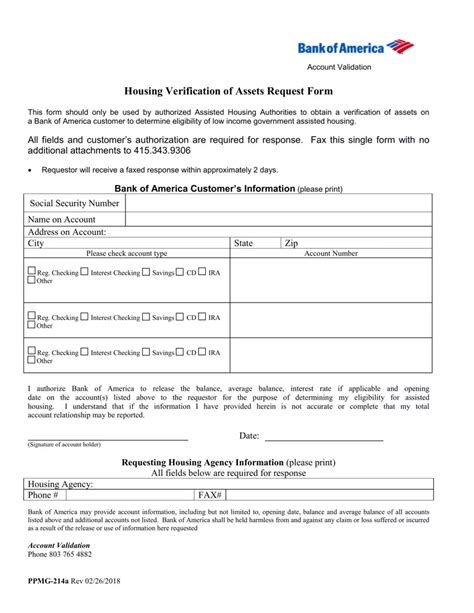 Verification Of Assets Request Pdf Form Formspal