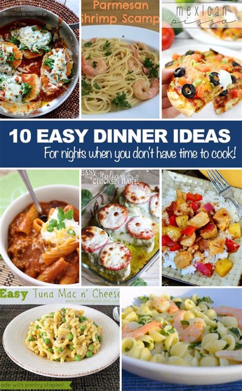 Now you have a variety of nourishing poultry, beef, pork, seafood/fish, side dish, and soup and salad recipes to make it happen with nourishing, healthy dinner ideas for kids — even. Easy Dinner Ideas-For nights when you don't have time to ...