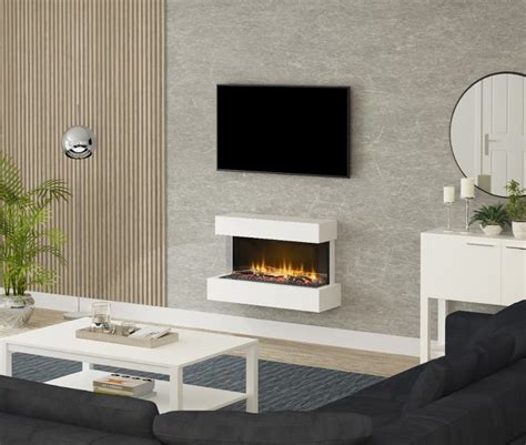 Bemodern Avant Wall Mounted Electric Fireplace With Mood Lighting