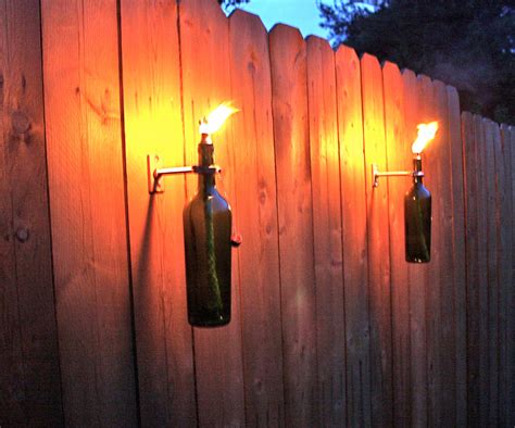 Mounted Wine Bottle Tiki Torches The Green Head