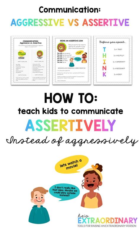 Guide Teaching Kids Assertive Vs Aggressive Communication Social