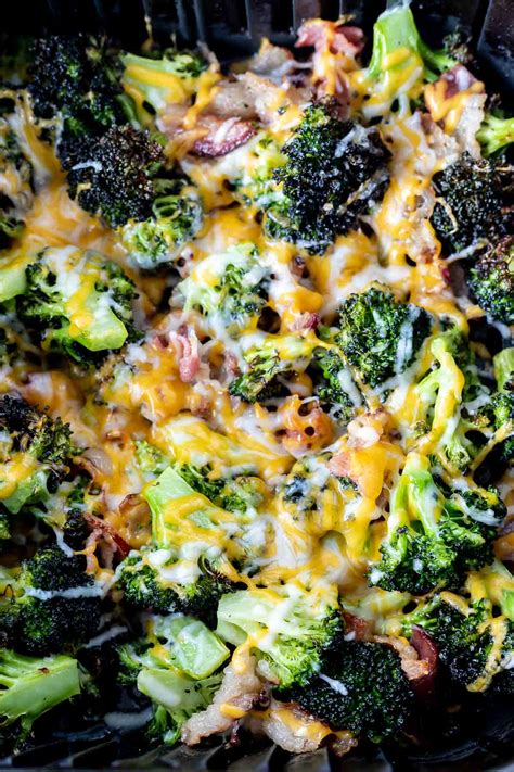 How to air fry broccoli. CHEESY BACON BROCCOLI IN AIR FRYER + Tasty Air Fryer Recipes