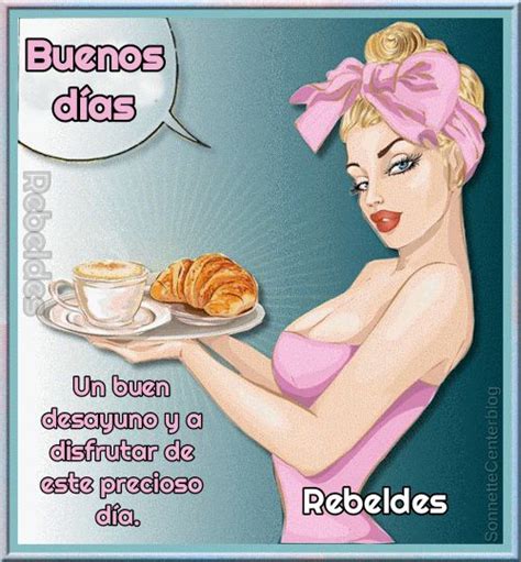 A Woman Holding A Plate With Croissants On It And A Speech Bubble Above
