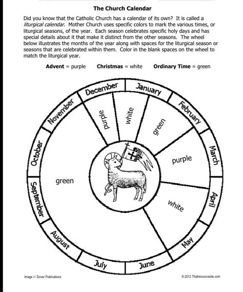 Catholic Liturgical Calendar Coloring Page Coloring Page Blog