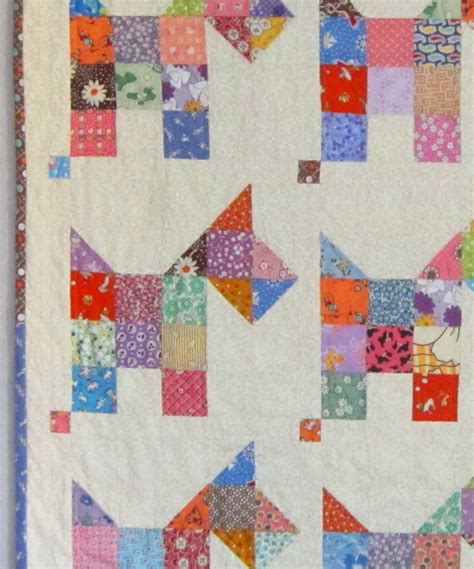 Scotties Vintage Quilt Pattern From Quilts By Elena Etsy Vintage