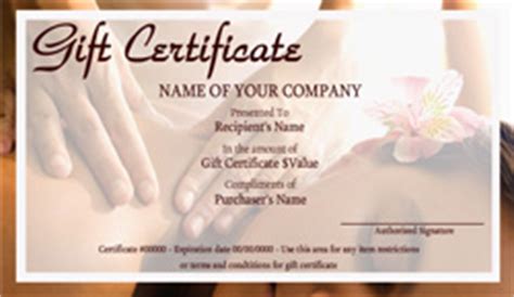 Therapists can download the printable massage intake form and use it to get the required information from clients. Printable Massage Gift Certificates | Easy to Use Certificate Templates
