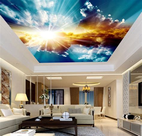 Check out our ceiling sky mural selection for the very best in unique or custom, handmade pieces from our shops. 3D Ceiling Murals Wallpaper Blue Sky and White Clouds ...