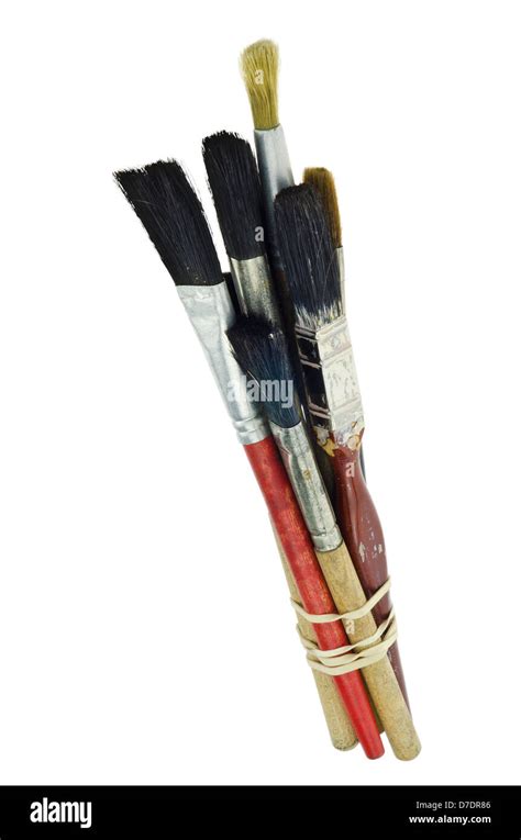 Assorted Used Paint Brushes Stock Photo Alamy