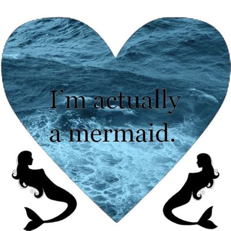 Im Actually A Mermaid By The Ocean With An Image Of A Woman Sitting On