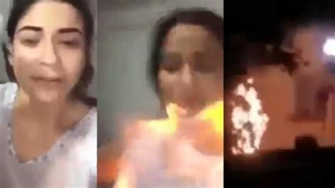 VIDEO FUERTE Mujer se prende fuego pidiendo perdón a su pareja por