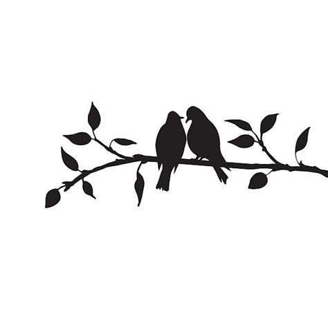 Vogel Silhouette Bird Silhouette Art Branch Drawing Wall Drawing Little Birds Love Birds