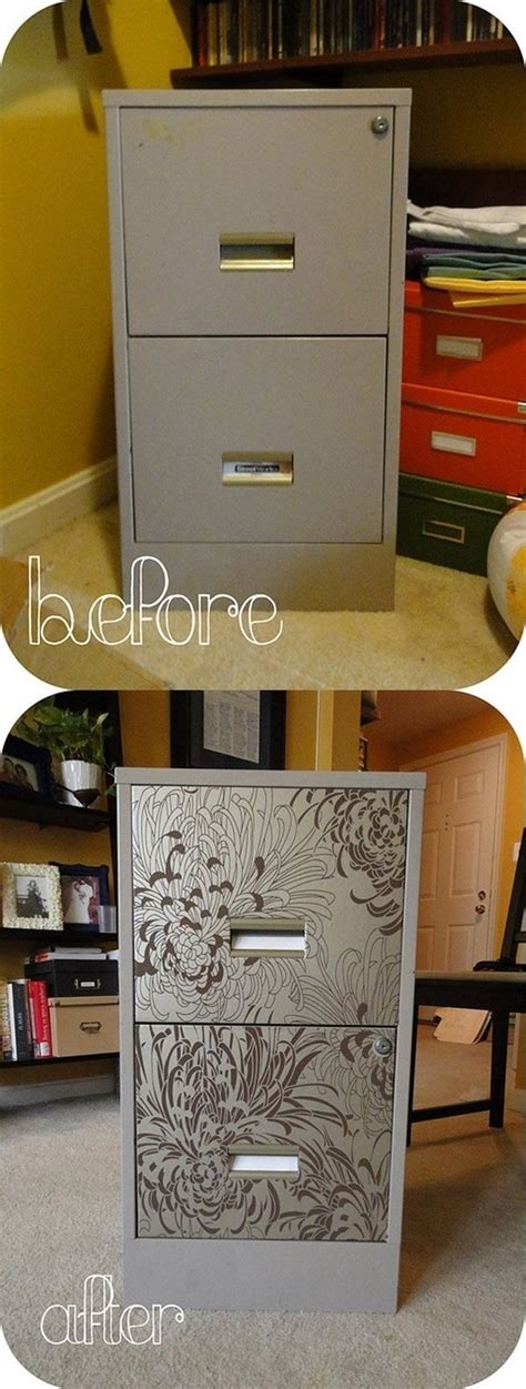 Give a boring filing cabinet a cool, new look with chalk paint and legs! A file cabinet makeover. ~ might be a great way to use all ...