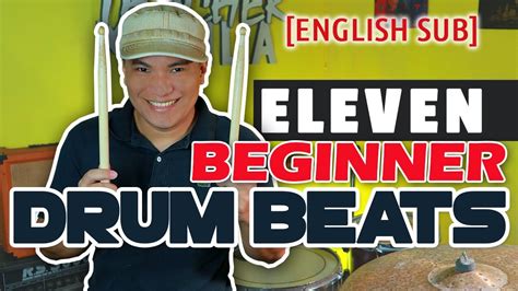 Drum Lesson Your First 11 Drum Beats English Sub Youtube