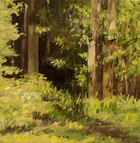 Woodland Landscape Oil Painting Vermont Fairy Trees Nature Art By