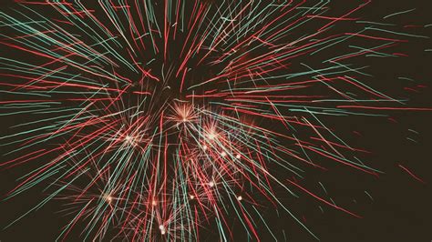 Download Wallpaper 2560x1440 Fireworks Salute Sparks Colorful Night