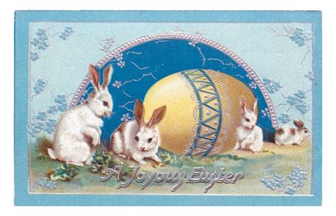 Easter Vintage Bunny Card Free Stock Photo Public Domain