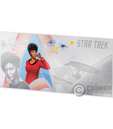 Uhura Lieutenant Star Trek Original Series Foil Silver Note 1 Niue