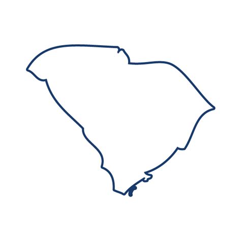 South Carolina State Outline Printable