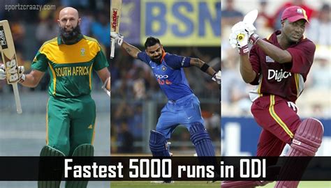 Top 10 Players To Reach The Fastest 5000 Runs In Odi Running Cricket