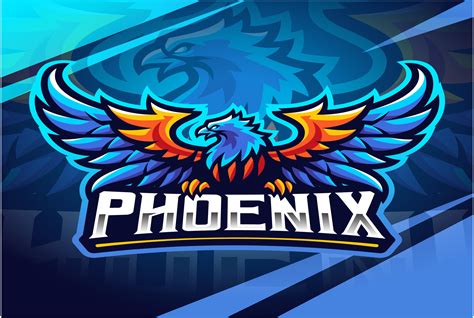 Phoenix Esport Mascot Logo Design Graphic By Visinkart · Creative Fabrica