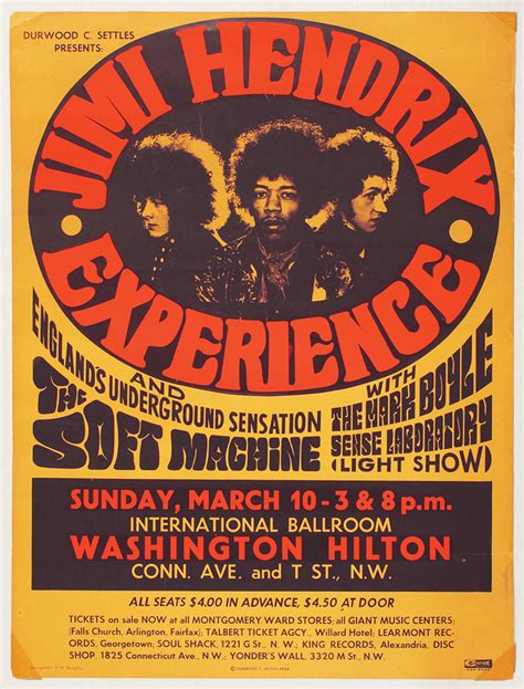 Lot Detail Jimi Hendrix Experience 1968 Original Washington Hilton