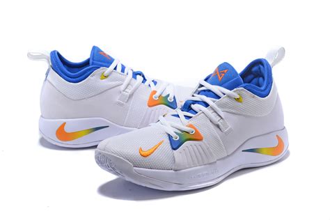 Find pg1,pg2 and pg elite at paul george shoes official store,save up to 65% and get free shipping,right place to get paul paul george shoes. Nike PG 2 White Blue Orange Paul George Basketball Shoes