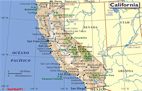Mapa De California USA
