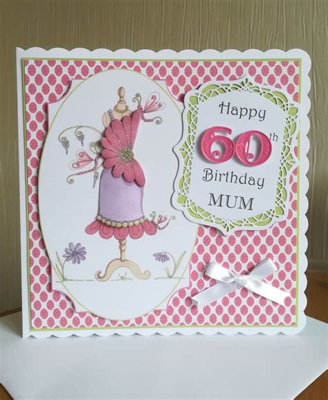 Handmade Birthday Card Mum 60th Birthday Cards 60th Birthday Cards