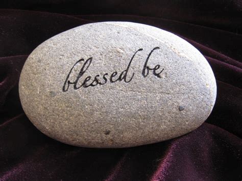 Items Similar To Blessed Be Stone On Etsy
