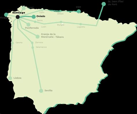 Recuerda Publicidad Entretener Mapa Con Las Rutas Del Camino De